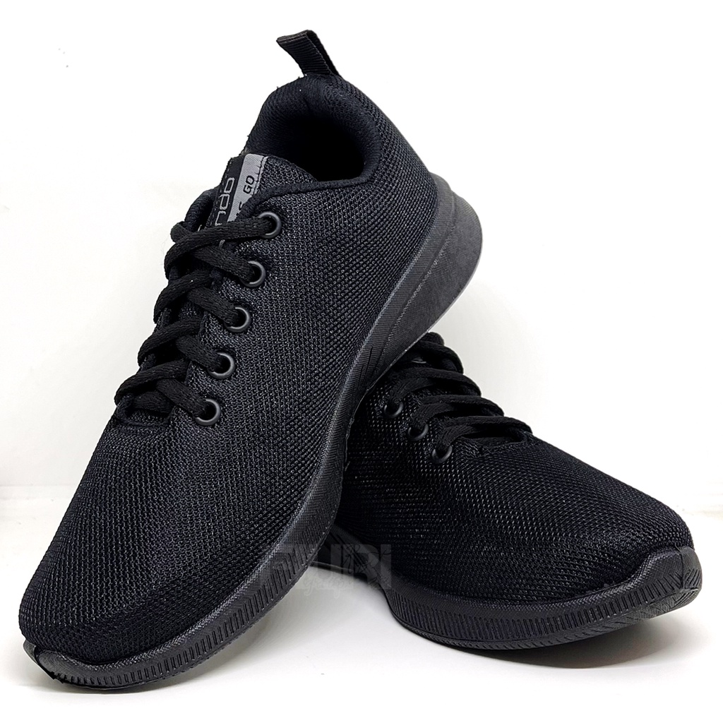 FIURI - ANDO ORIGINAL - SIP 38 33-40 FULL HITAM - SEPATU SNEAKERS SPORT KANVAS SOL KARET WANITA PRIA - SEPATU KETS TRENDY ANAK PEREMPUAN LAKI-LAKI - SEPATU OLAHRAGA LARI FITNES SENAM KERJA KULIAH SEKOLAH SD SMP SMA BERTALI CEWEK COWOK MURAH PROMO DISKON