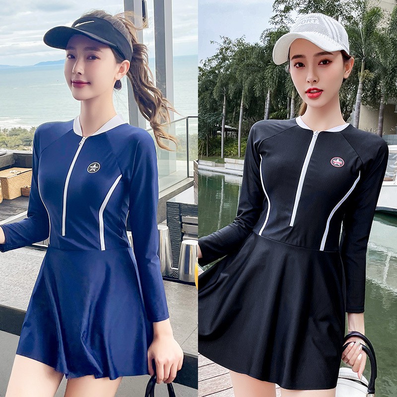 WIZI Baju Renang Wanita Women One piece Skirt Swimsuit WIZI Baju Renang Wanita Women One piece Skirt Swimsuit