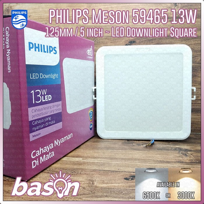 PHILIPS  Meson Square 59465 13W 5&quot; D125 Gen 3 - LED Downlight Kotak