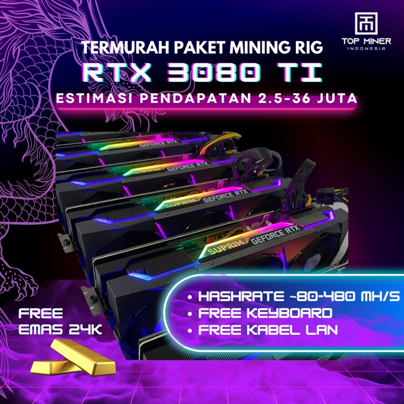 TERMURAH PAKET MINING RIG CRYPTO 1-6 VGA NVIDIA RTX 3080 Ti MIX FULL SET MOBO CPU RAM 8 Gb SSD 120GB KEYBOARD PSU CORSAIR RM1000X READYSTOCK PAKET MINING RIG VGA RTX 3060 RTX 3060 Ti RTX 2060 RTX 3080 Ti RX 580 AMD RX 6600XT RX 6500XT