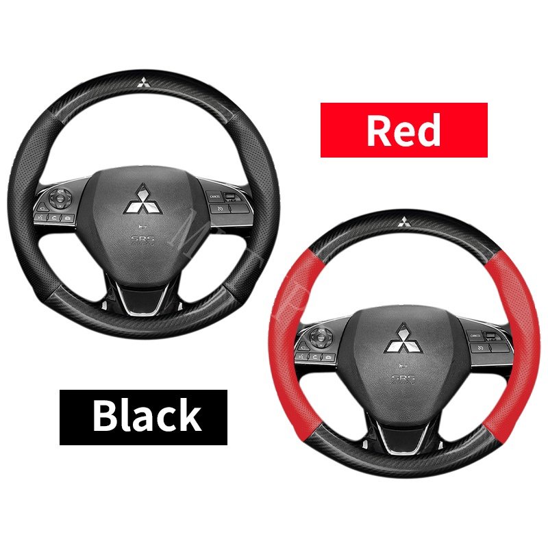 Mitsubishi cover Stir Mobil Bahan Kulit Serat Karbon Untuk Xpander Mirage Lancer Pajero Outlander Attrage Horse