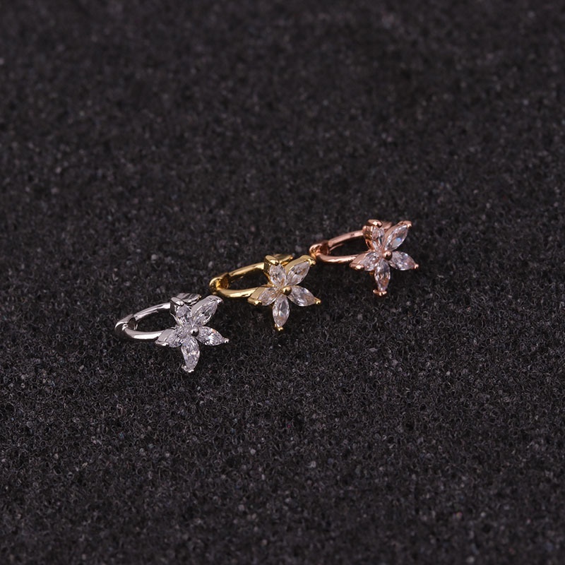 1 Pcs Korean Style Simple Creative Miniature Flower Shape Earring for Friend Birthday Gift