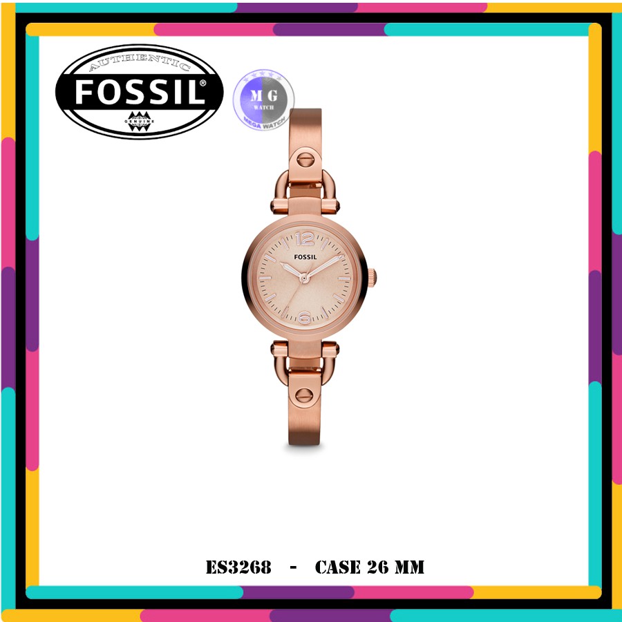 Jam Tangan Wanita Fossil Original ES3268 ES 3268  Dial Rose Gold MURAH