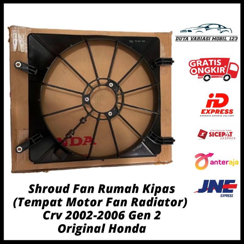Shroud Fan Rumah Kipas Tempat Motor Fan Radiator Crv 2002 2003 2004 2005 2006, Crv Gen 2