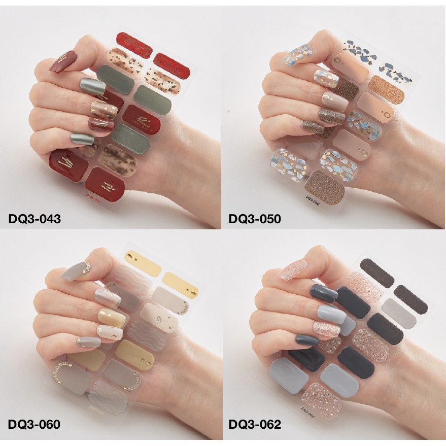 14Pcs/Stiker Kuku Murah / Nail Art Sticker / Nail Art Stiker DQ Series Premium V2