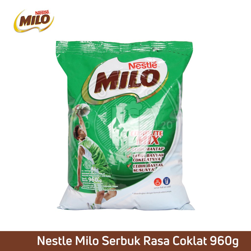 

NESTLE MILO CHOCOLATE POWDER 960GR / MINUMAN RASA COKELAT KEMASAN 960 GRAM