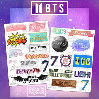  STIKER  BTS  map of the soul 7  black swan mots  judul lagu 