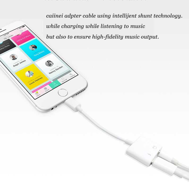 Adaptor Lightning to AUX 3.5 mm Headphone + Lightning for iPhone 7/8/X ( Al-Yusi )