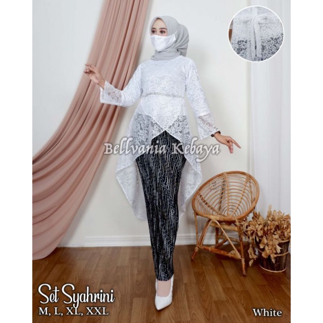 Permata Olshop / Kebaya Tunik Brukat Syahrini BK / Kebaya Modern / Kebaya Brukat / Kebaya Wisuda Modern / Baju Brokat