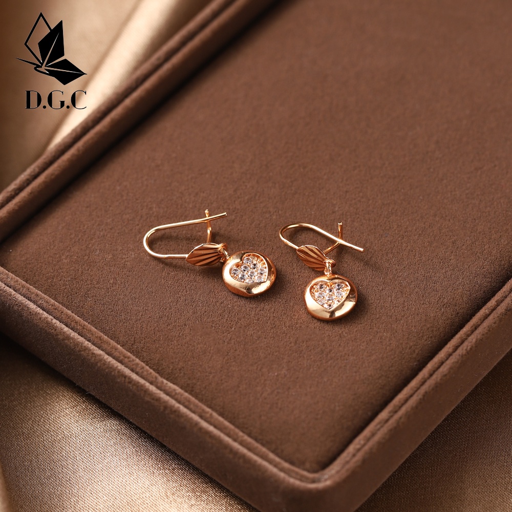 ♥️MOYA0158✨Anting Korea Titanium Mewah Rose Gold Anting Tusuk Juntai Aksesoris Wanita Murah D137