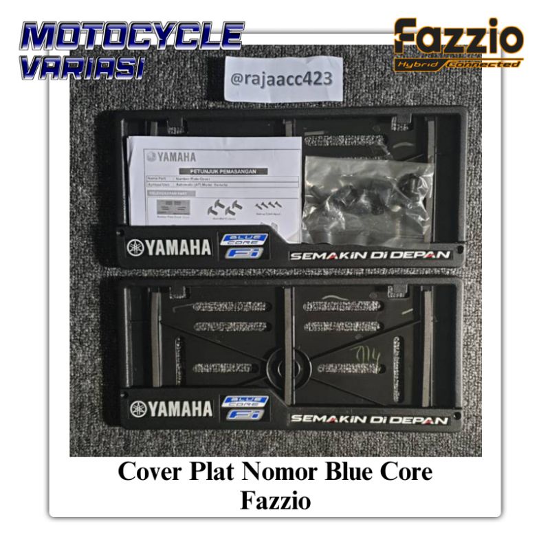 Cover Plat Blue Core Yamaha Cover Plat Nomor Fazzio NMAX XMAX LEXI