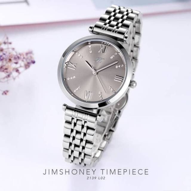 Jam tangan wanita Jt 2139 original Jimshoney jam stainless steel import murah anti air cod realpic-2