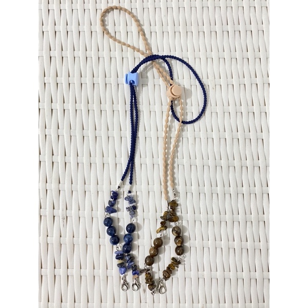 Strap Konektor Masker 2in1 Batu Kerikil Mix Mutiara Marmer