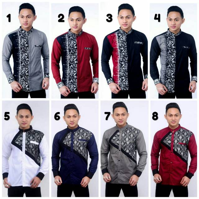 Baju Koko Cowok Batik Model Lengan Panjang Terbaru 2021 Shopee Indonesia