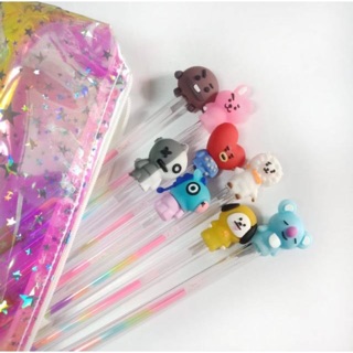 Pulpen gel bts karakter pena rainbow bts BT21 alat tulis ...