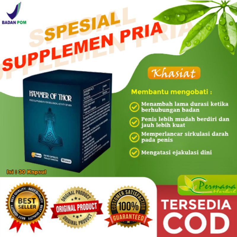 ORIGINAL HAMMER OF THOR SUPPLEMEN PRIA OBAT KUAT