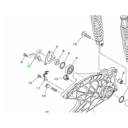 HOLDER BRAKE HOSE DUDUKAN SELANG REM BELAKANG NMAX N MAX LAMA OLD ORIGINAL YGP