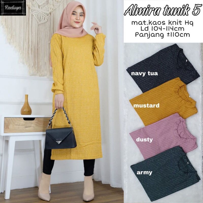 Almira Tunik - Tunik Knit Rajut LD104+ / Nasya Tunik / R.10 -  279-6156