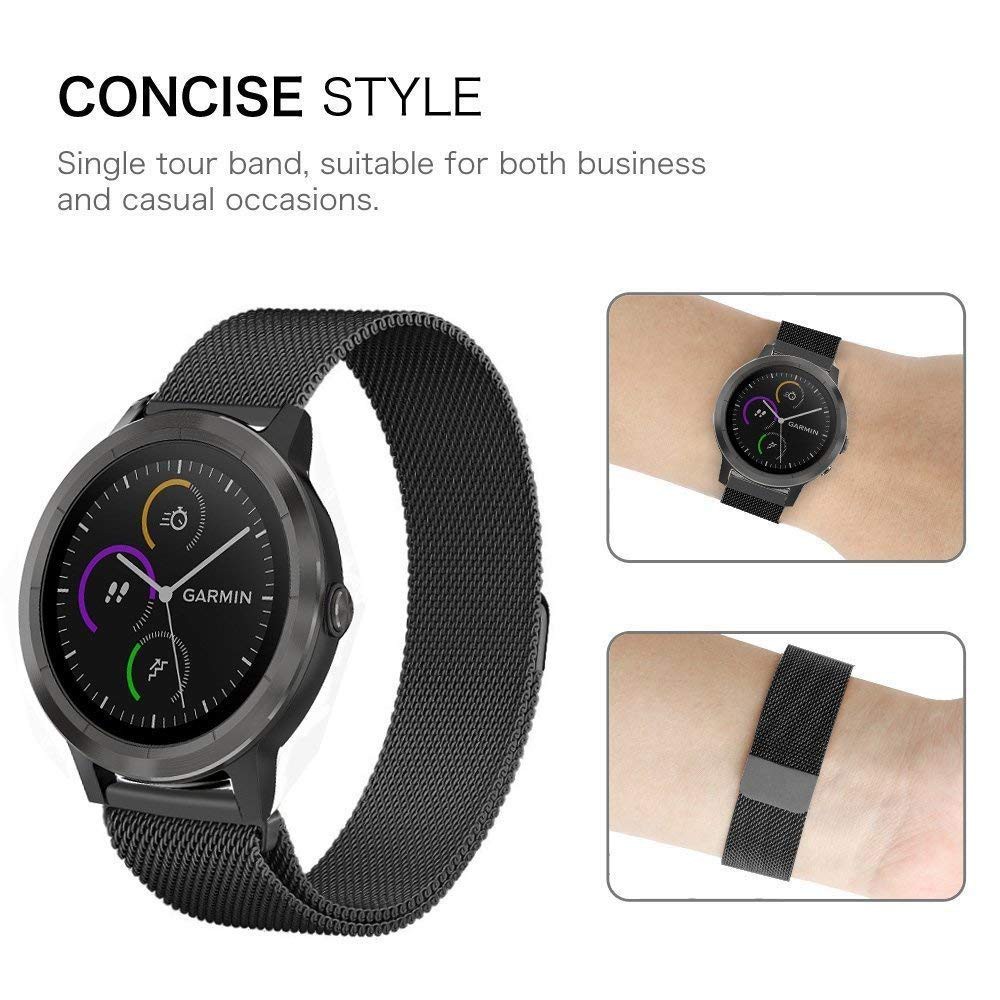 Strap Milanese Loop Untuk Samsung Galaxy Watch 42MM / Active 1 2 40mm 44mm / Amazfit GTS Lugs 20mm