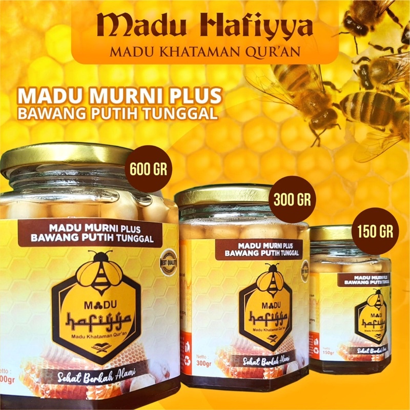 

madu murni bergaransi plus bawang putih tunggal madu hafiyya 150gr