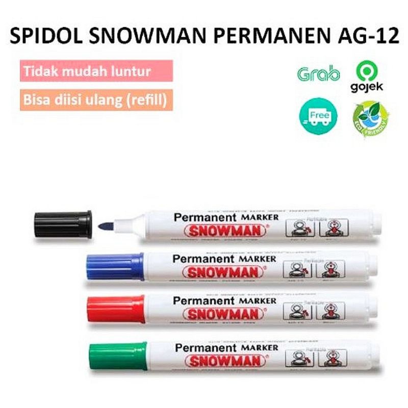 

Spidol Permanen SNOWMAN AG-12
