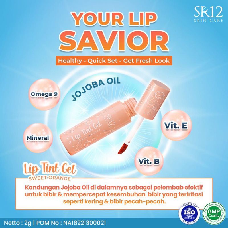 NEW PRODUCT!!! LIPTINT / LIP TINT SR12 / TEKSTUR RINGAN / TIDAK LENGKET / MELEMBABKAN / ATASI BIBIR KERING / PECAH-PECAH / BPOM