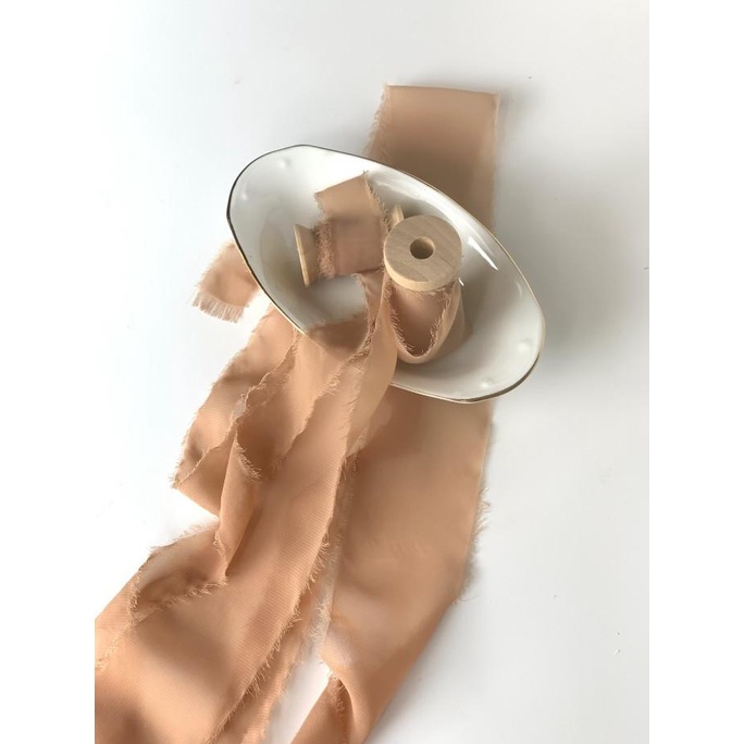 

:0:0:0] Chiffon ribbon in mocca / silk ribbon