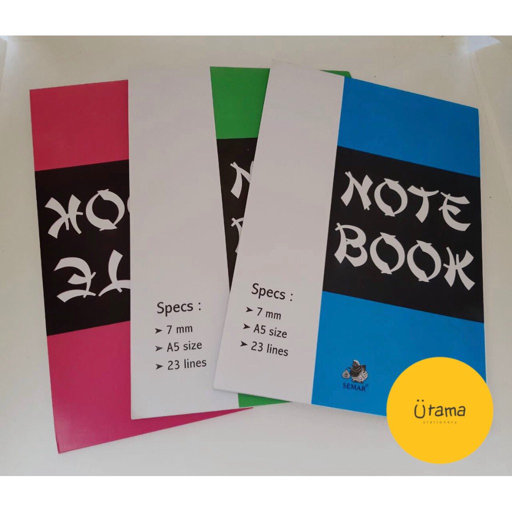 

Block Note // Notes // Note // Notebook SEMAR BERGARIS A5 (Grosir 12pc @2.450)