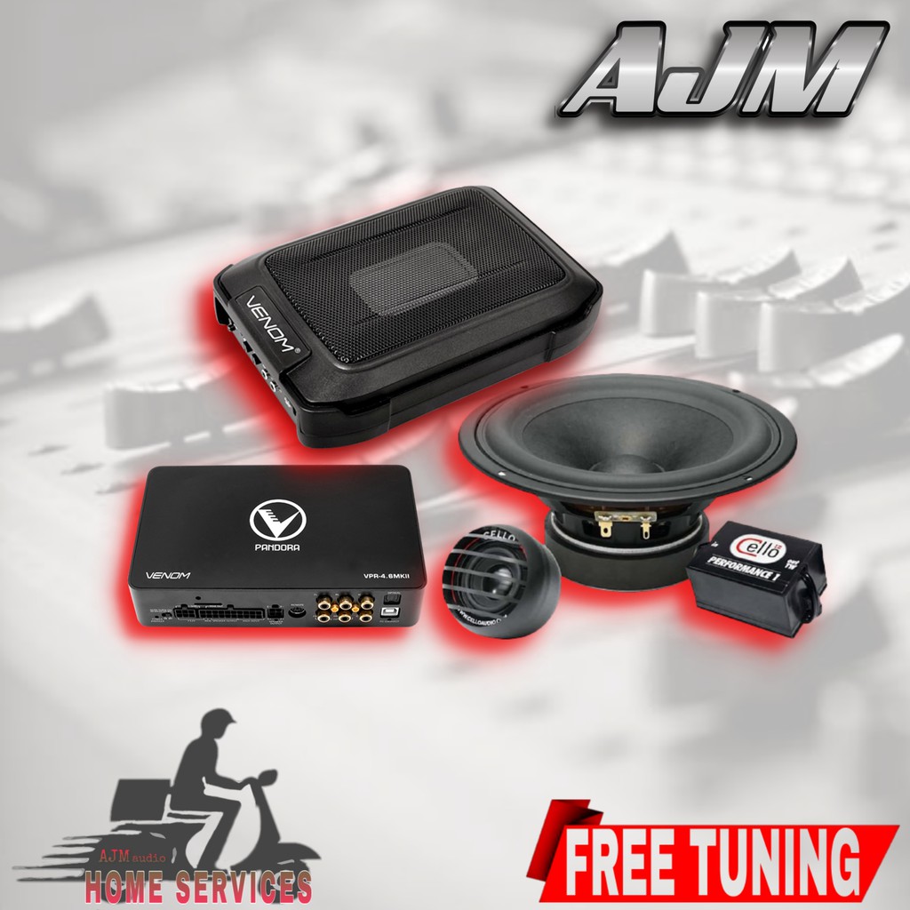 PAKET AUDIO MOBIL Full System VENOM mix Speaker 2 Way CELLO