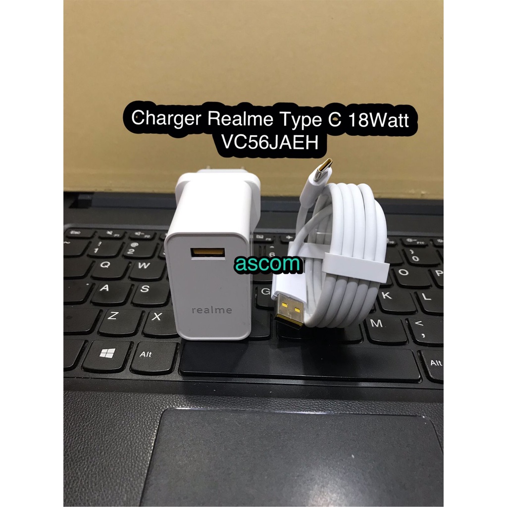 Charger Realme USB Type C 18watt VC56JAEH Super Fast Vooc ORI