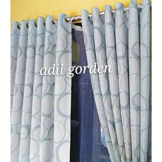  Gorden  balckout lingkaran abu gorden  pintu  jendela 12 