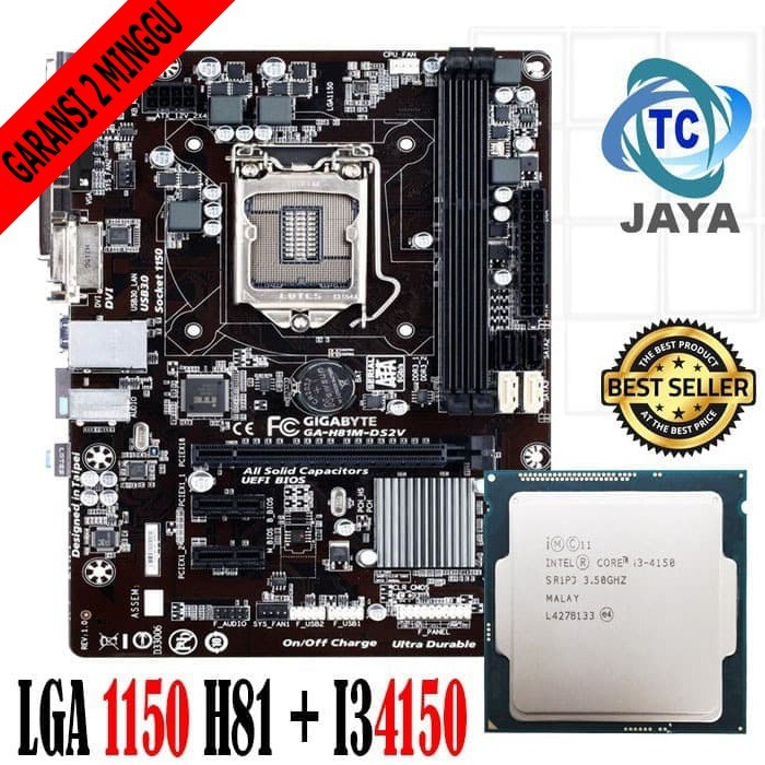 MOBO LGA 1150 H81 + Processor i3 4150 PAKETAN MURAH