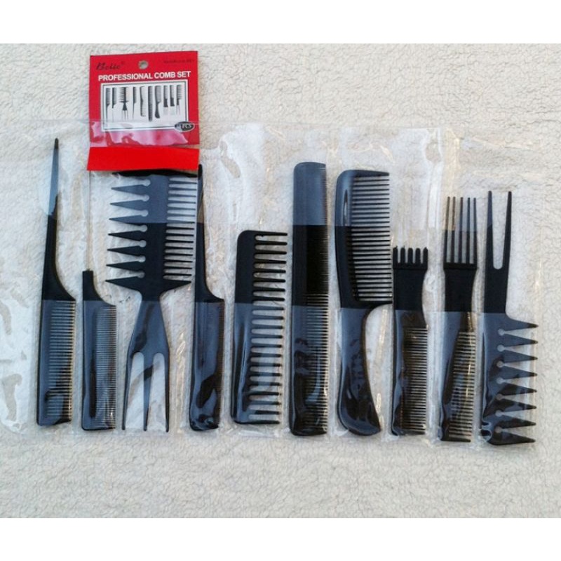 1set lengkap sisir 10pcs / sisir rambut barbershop / sisir rambut salon