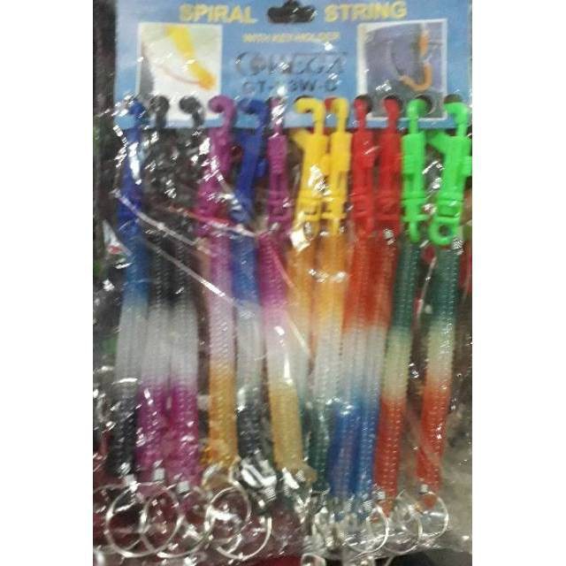grosir  Gantungan kunci spiral isi 12 pcs PDK.