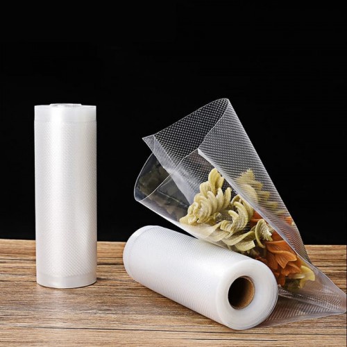 PVM-003 22cm * 500cm Plastik Emboss Vacum Makanan Roll 5 Meter / Vacuum food Sealer Plastic Bag Embossed food grade Vakum Penyimpan Makanan Refl