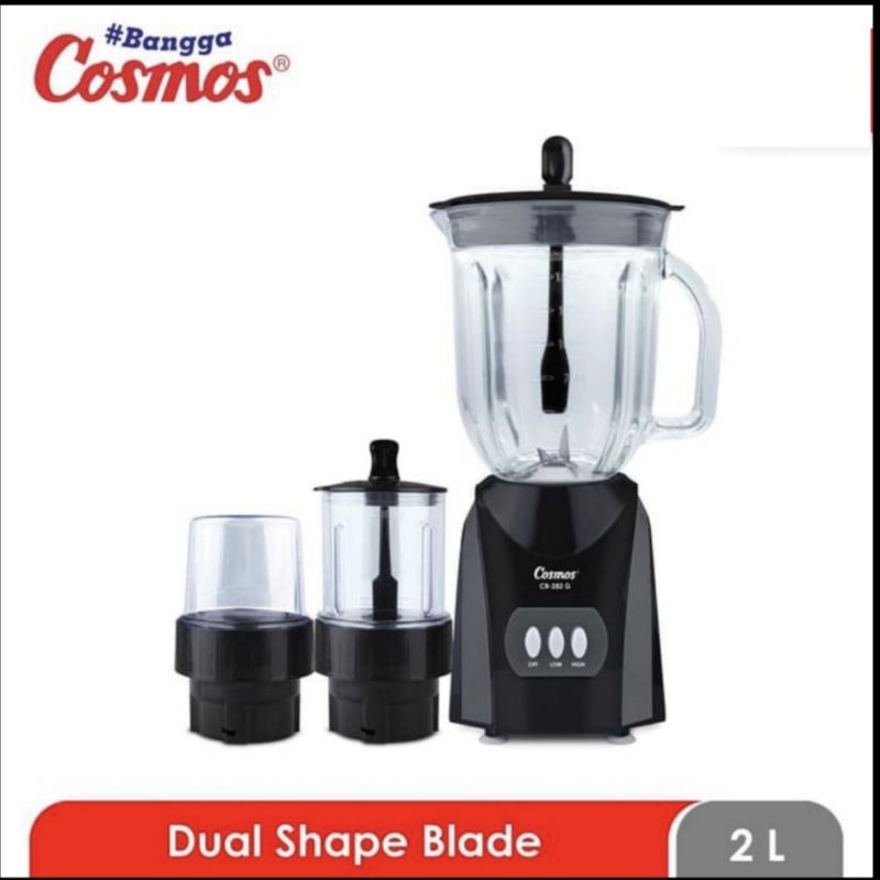 Blender Cosmos CB-282 G - Gelas Kaca, Hitam