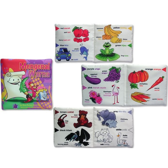 Buku Bantal Bayi / Mainan Edukasi Balita / BUKU KAIN / Baby Education Soft Book