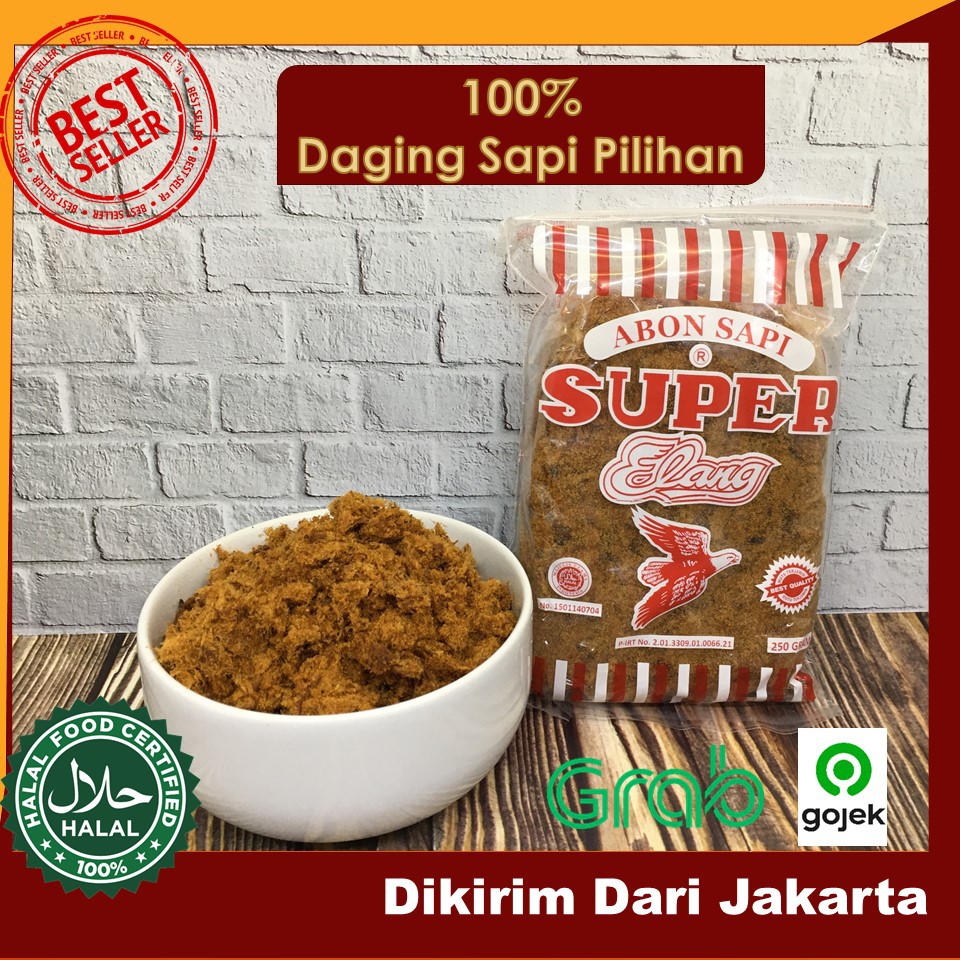 

Abon Sapi Asli SUPER CAP ELANG 100g Abon Sapi MANIS dan Rasa Abon Sapi Pedas