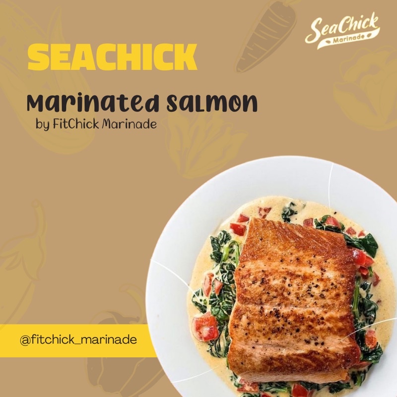 

Ikan Salmon Marinasi Rendah Kalori | Marinated Salmon Fish by Fitchick Marinade