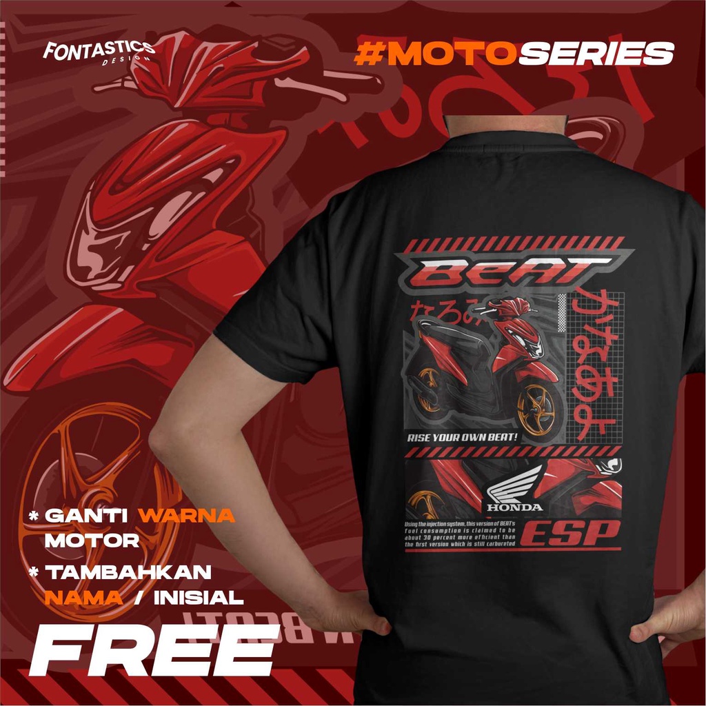KAOS HONDA BEAT 125CC 2015 NEW MODIFIKASI MOTOR HONDA BISA CUSTOM NAMA KOMUNITAS SUNMORI NIGHTRIDE K