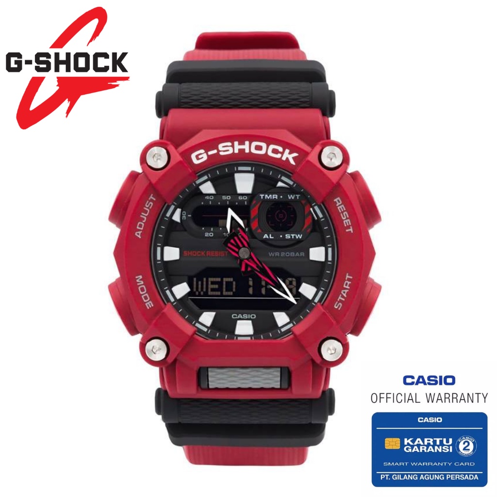 Jam Tangan Pria Casio G-Shock Original GA-900-4ADR Dual Time Rubber Strap