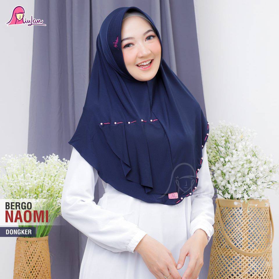 BERGO NAOMI MIULAN HIJAB-Dongker