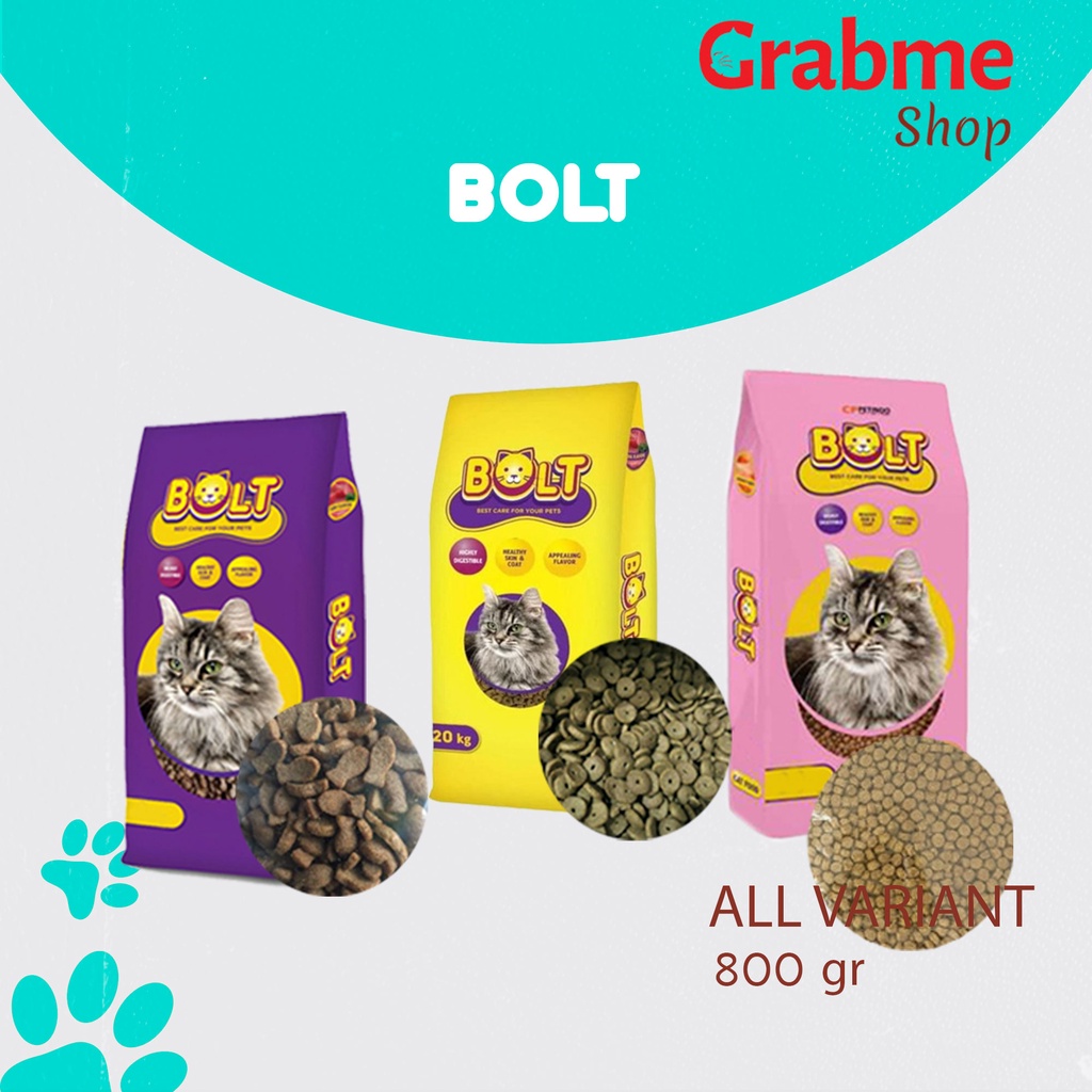 Makanan Kucing kering BOLT 800gr All Variant