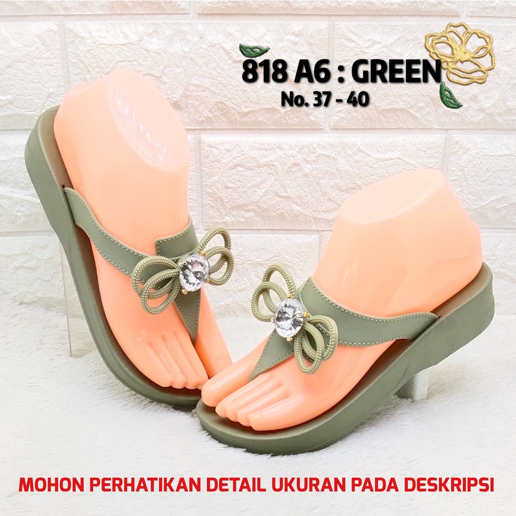 Sendal jepit wanita 818 A6 Balance Sandal karet perempuan terbaru SDLWW