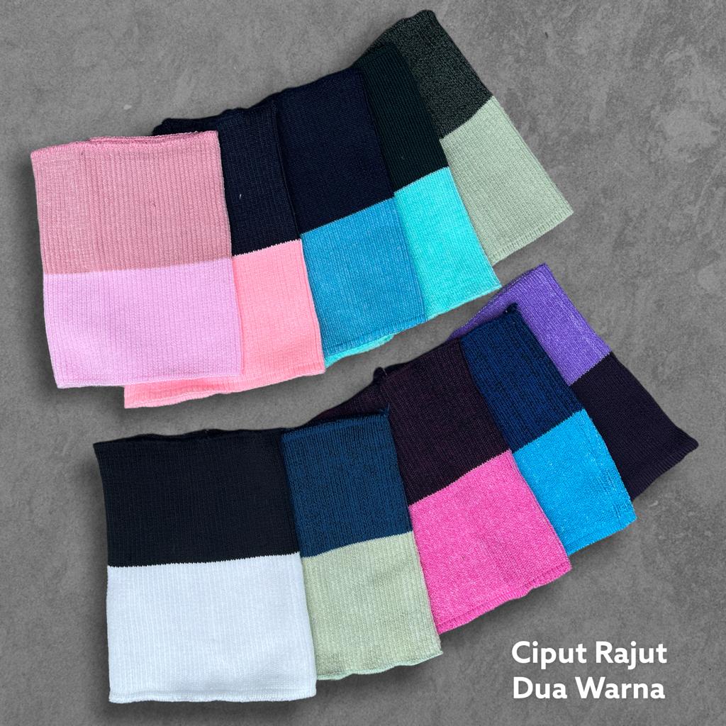 CIPUT BANDANA DALAMAN KERUDUNG RAJUT 1 WARNA