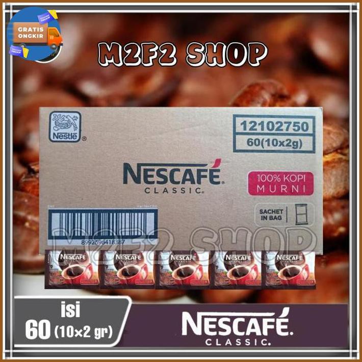 

✅Populer minuman Kopi Hitam Nescafe Classic 100% minuman Kopi Murni Sachet - 2 gr ⭐⭐⭐⭐⭐