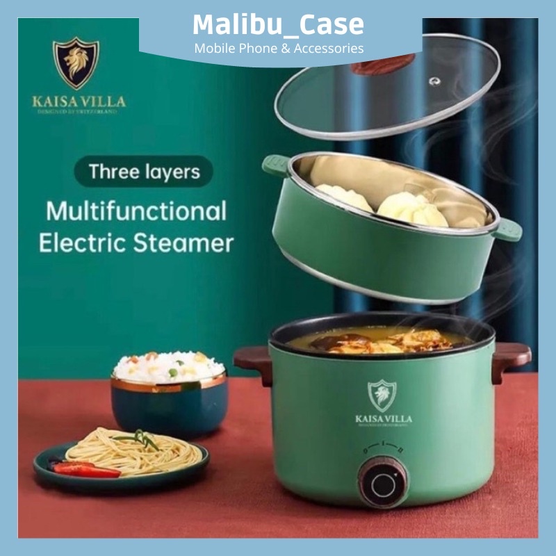 PANCI ELECTRIK 3 TINGKAT FOOD STEAMER ALAT PENGUKUS MAKANAN ALAT PENGHANGAT STAINLESS STEEL TEMPAT P