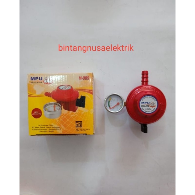 MPU M-089 Regulator Gas + Meter/ Regulator Elpiji + Meter/ Regulator LPG + Meter/ Regulator Kompor Gas + Meter