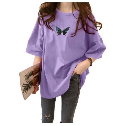 MakeGrosir - TSHIRT OVERSIZE BUTTERFLY (LD 110 , PJ 64)