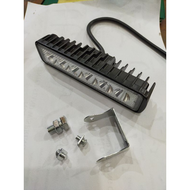 LAMPU SOROT 6 LED 15 CM PLUS STROBO LAMPU TEMBAK 6 MATA 6 LED STROBO 20 WATT LAMPU UTAMA 6 LED